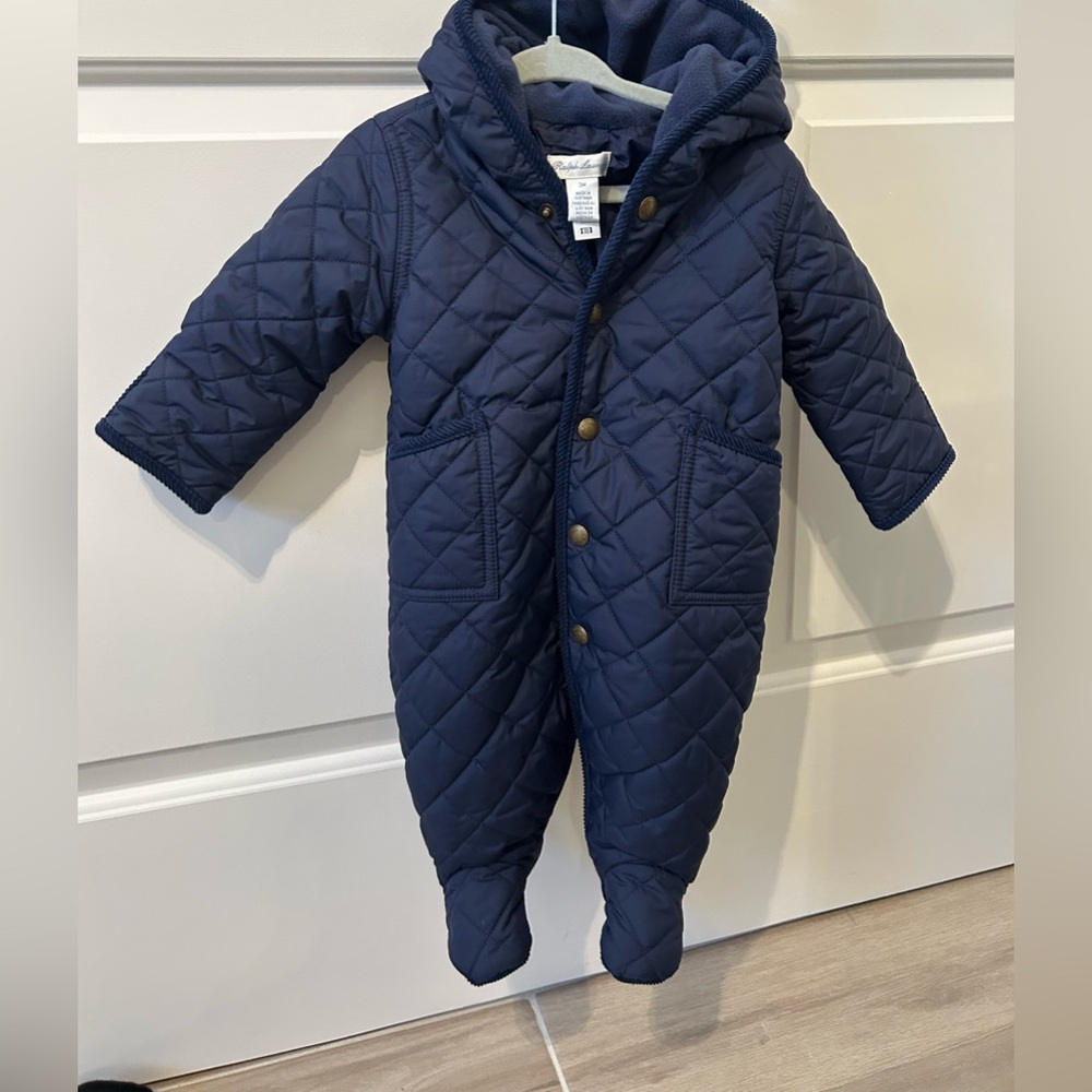 Navy Quilted Kids One Piece